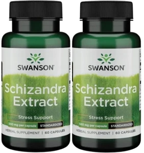 2 x Schizandra extract 500mg 60 kaps, Swanson