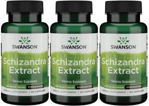 3 x Schizandra extract 500mg 60 kaps, Swanson