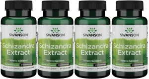 4 x Schizandra extract 500mg 60 kaps, Swanson
