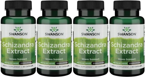 4 x Schizandra extract 500mg 60 kaps, Swanson.webp