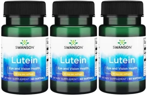 3 x Lutein - Luteina 10mg 60sgels, Swanson