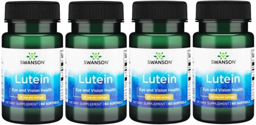 4 x Lutein - Luteina 10mg 60sgels, Swanson.webp