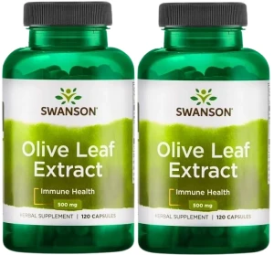 2 x Olive Leaf Extract - Liść Oliwny Ekstrakt 500mg 120kaps, Swanson