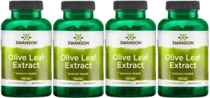 4 x Olive Leaf Extract - Liść Oliwny Ekstrakt 500mg 120kaps, Swanson