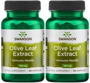 2 x Olive Leaf Extract - Liść Oliwny Ekstrakt 500mg 60kaps, Swanson