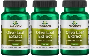 3 x Olive Leaf Extract - Liść Oliwny Ekstrakt 500mg 60kaps, Swanson