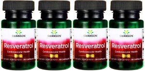 4 x Resveratrol - Resweratrol 50mg 30kaps, Swanson