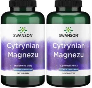 2 x Cytrynian Magnezu 225 mg 240 tab, Swanson