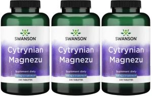 3 x Cytrynian Magnezu 225 mg 240 tab, Swanson