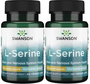 2 x L-Serine - AjiPure L-seryna 500mg 60kaps, Swanson