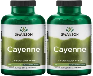 2 x Cayenne - Pieprz Kajeński 450mg 300kaps, Swanson