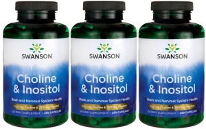3 x Choline & Inositol - Cholina & Inozytol 250kaps, Swanson