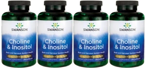 4 x Choline & Inositol - Cholina & Inozytol 250kaps, Swanson