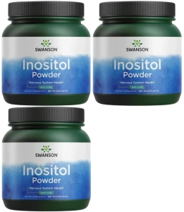 3 x Swanson Inositol - Inozytol - 100% Czystości Układ Nerwowy Płodność Zdrowie Hormonalne - Proszek 227g
