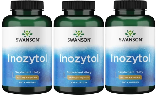3 x Inozytol 650mg 100kaps, Swanson.webp