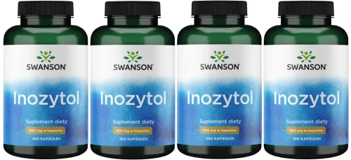 4 x Inozytol 650mg 100kaps, Swanson.webp