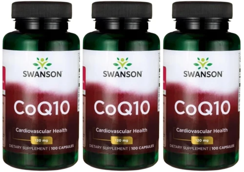 3 x CoQ10 - Koenzym Q10 120mg 100 kaps, Swanson.webp