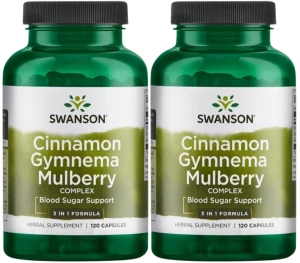 2 x Cinnamon Gymnema Bulberry - Kompleks Cynamonu, Gymnemy i Morwy 120 kap, Swanson