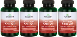 4 x Krill Oil - Olej z Kryla 60 kaps, Swanson