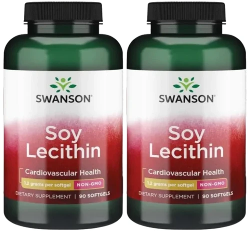 2 x Soy Lecithin - Lecytyna 1200mg 90 kaps, Swanson.webp