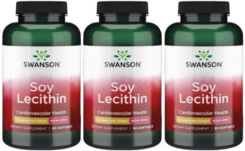 3 x Soy Lecithin - Lecytyna 1200mg 90 kaps, Swanson.webp