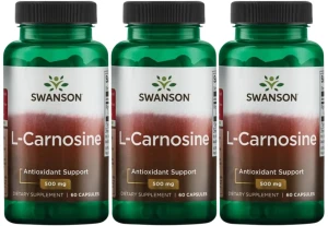 3 x L-Carnosine - L-karnozyna 500mg 60kapsułek, Swanson