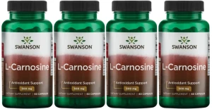 4 x L-Carnosine - L-karnozyna 500mg 60kapsułek, Swanson