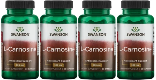 4 x L-Carnosine - L-karnozyna 500mg 60kapsułek, Swanson.webp