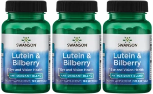 3 x Lutein & Bilberry - Luteina & Borówka 120kaps, Swanson