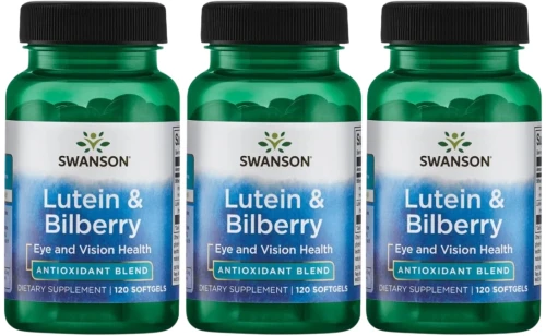 3 x Lutein &amp; Bilberry - Luteina &amp; Borówka 120kaps, Swanson.webp