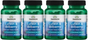4 x Lutein & Bilberry - Luteina & Borówka 120kaps, Swanson