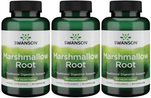 3 x Marshmallow - Prawoślaz lekarski 500mg 90kaps, Swanson