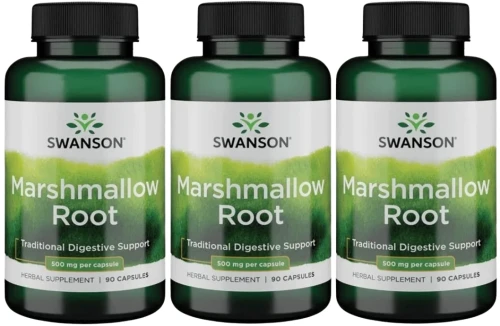 3 x Marshmallow - Prawoślaz lekarski 500mg 90kaps, Swanson.webp