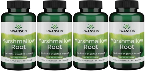 4 x Marshmallow - Prawoślaz lekarski 500mg 90kaps, Swanson.webp