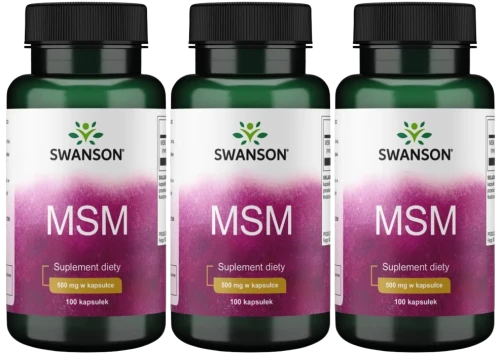 3 x MSM 500mg 100 kaps, Swanson.webp