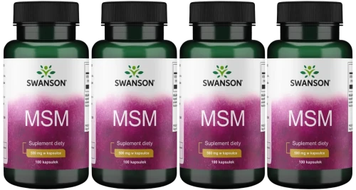 4 x MSM 500mg 100 kaps, Swanson.webp