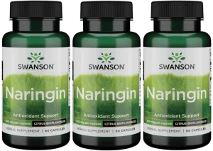 3 x Swanson Naringin - Naringina 500mg 60 kapsułek - Antyoksydant Odporność Skóra