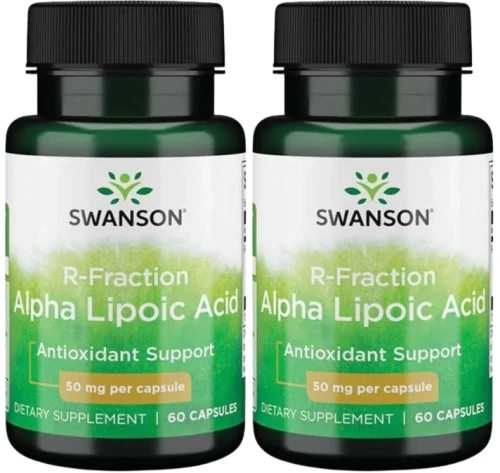 2 x R-ALA - R-Fraction Alpha Lipoic Acid  50mg 60kaps, Swanson.webp