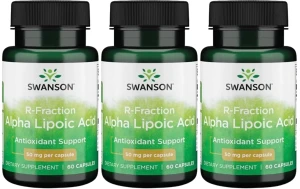 3 x R-ALA - R-Fraction Alpha Lipoic Acid  50mg 60kaps, Swanson