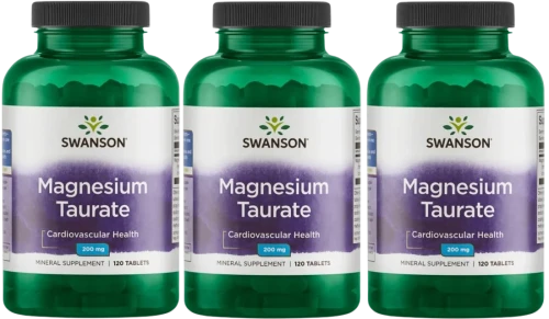 3 x Magnesium Taurate - Taurynian Magnezu 100mg 120tab, Swanson.webp