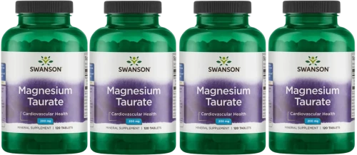 4 x Magnesium Taurate - Taurynian Magnezu 100mg 120tab, Swanson.webp