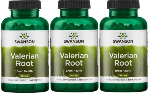 3 x Valerian Root - Waleriana 475mg 100 kaps, Swanson.webp