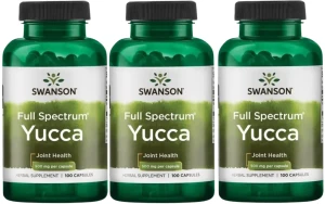 3 x Yucca - Jukka 500mg 100 kaps, Swanson