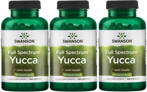 3 x Yucca - Jukka 500mg 100 kaps, Swanson.webp