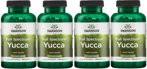 4 x Yucca - Jukka 500mg 100 kaps, Swanson.webp