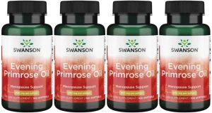 4 x Evening Primrose Oil (Olej z wiesiołka) 500mg 100kaps, Swanson