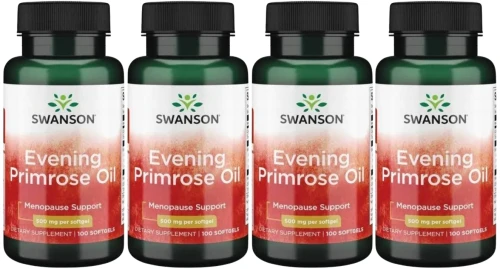 4 x Evening Primrose Oil (Olej z wiesiołka) 500mg 100kaps, Swanson.webp