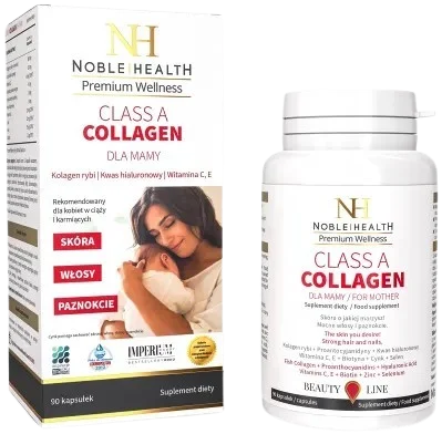 Class A Collagen dla mamy 90 kaps., Noble Health.webp