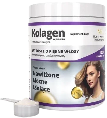 Kolagen z biotyną w proszku, Noble Health.webp