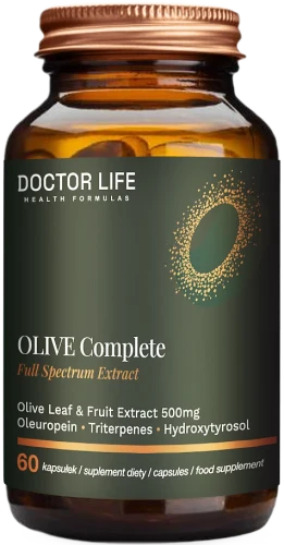 OLIVE Complete Kompletny Ekstrakt z Oliwki 500mg 60 kaps, Doctor Life.webp